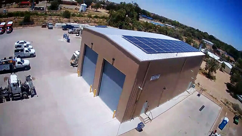 Los Lunas installs solar array at its maintenance building