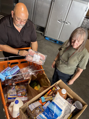 The food BAFP clients are provided include meat, produce, dairy, non-perishable items as well as fruit and vegetables. 