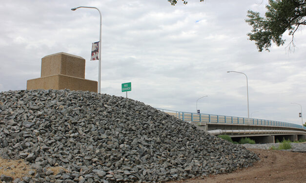 Dedication of the new bridge in Los Lunas; request for donations