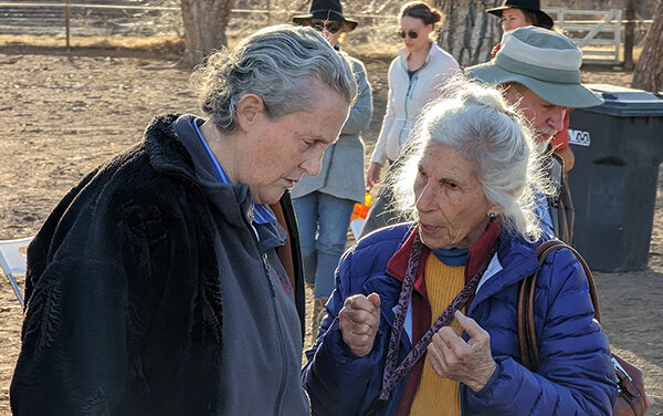 Temple Grandin speaks at local equine therapy center
