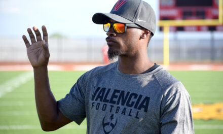 Cage settles in as Valencia High School football coach