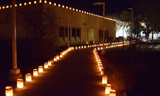 The second annual community luminaria stroll and decorated tree display