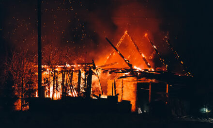 Mobile home destroyed by fire