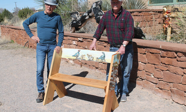 Local artists paint benches to be auctioned this weekend